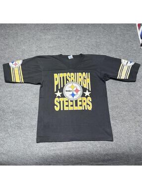 Vintage 80S Pittsburgh Steelers Football T-Shirt Large Jersey Style RARE MENS